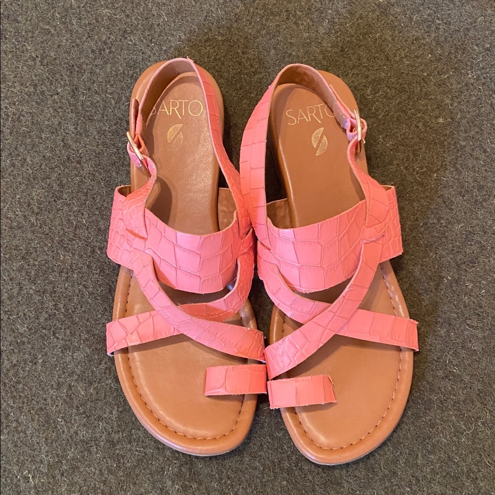 Franco Sarto A-Gia Peach Strappy Sandals